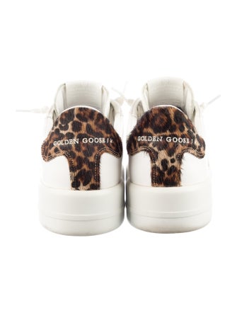 Golden Goose Leather Glitter Accents Sneakers