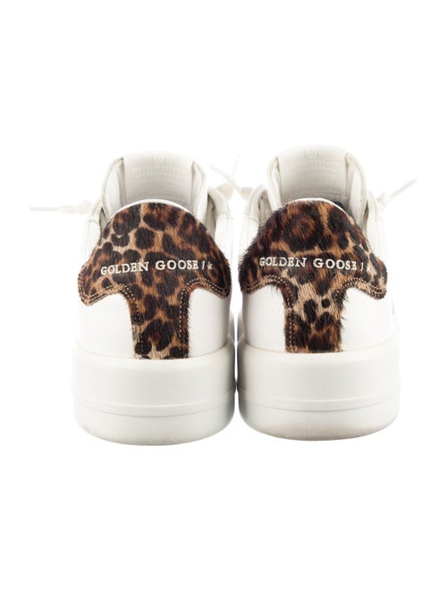 Golden Goose Leather Glitter Accents Sneakers