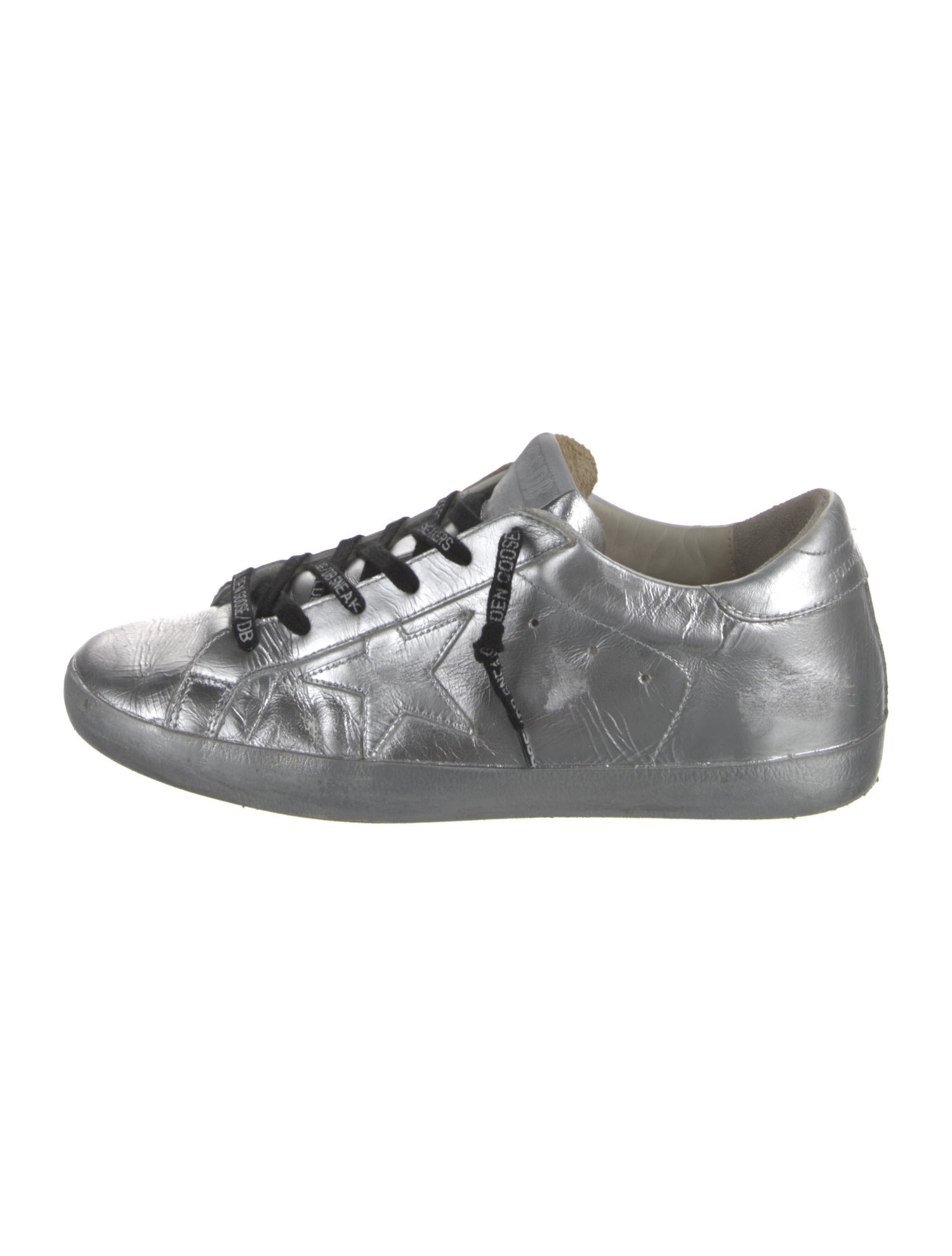 Golden Goose Leather Printed Sneakers
