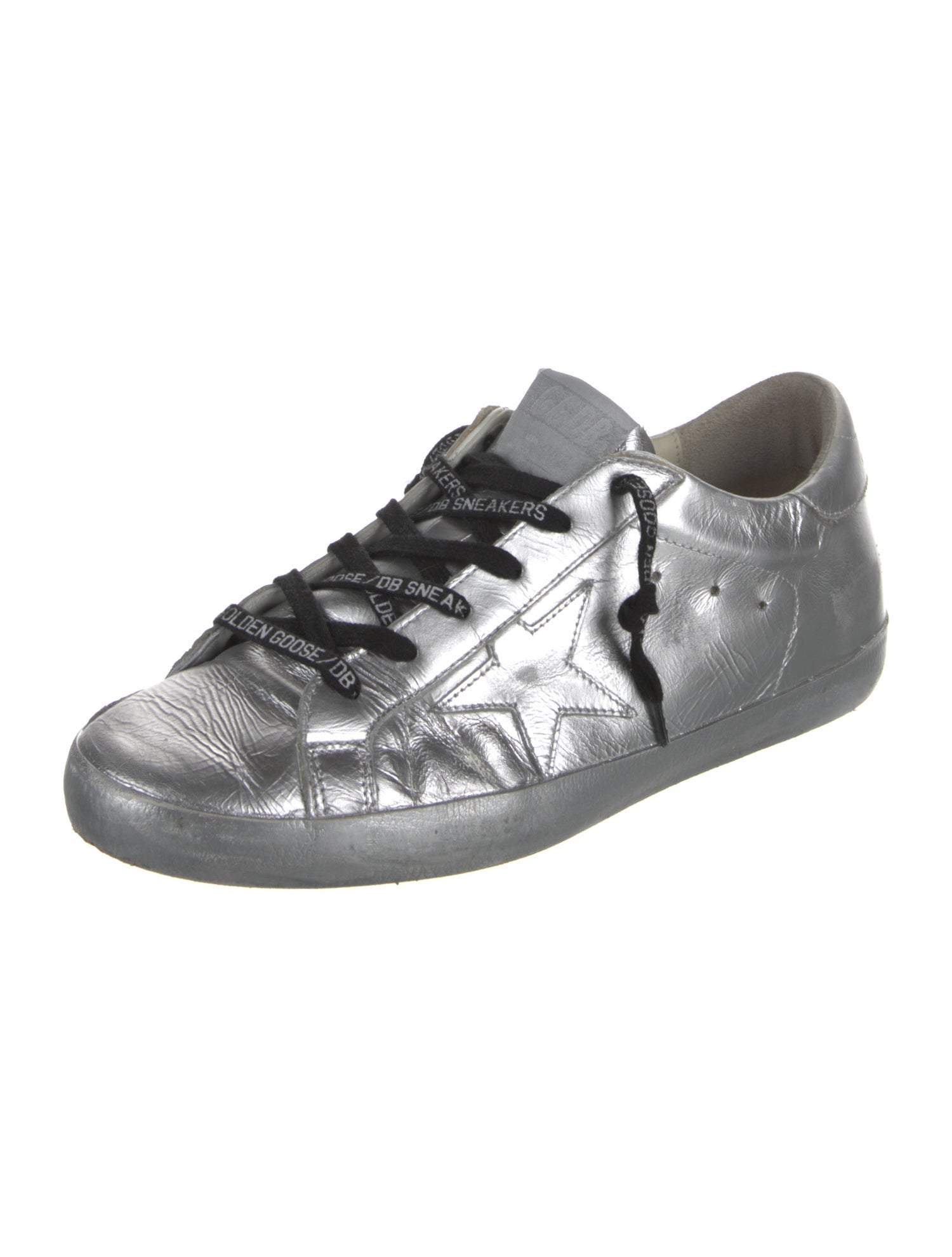 Golden Goose Leather Printed Sneakers