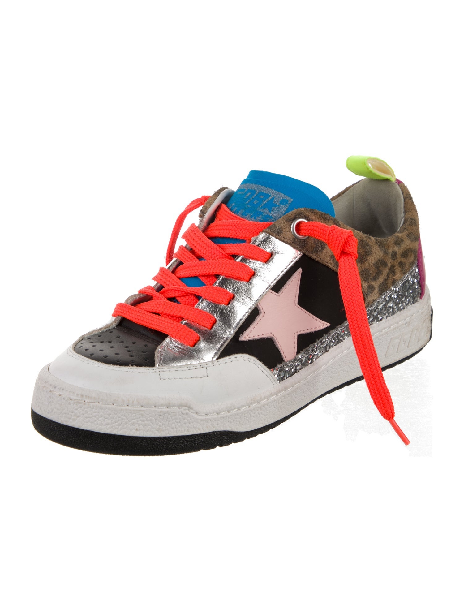 Golden Goose Leather Printed Sneakers