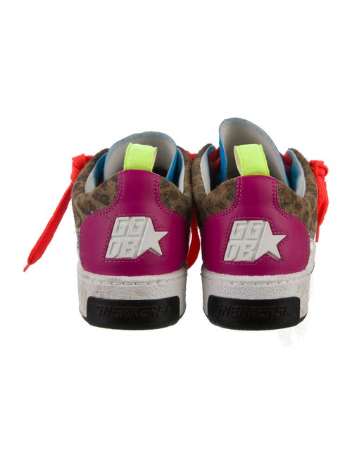 Golden Goose Leather Printed Sneakers