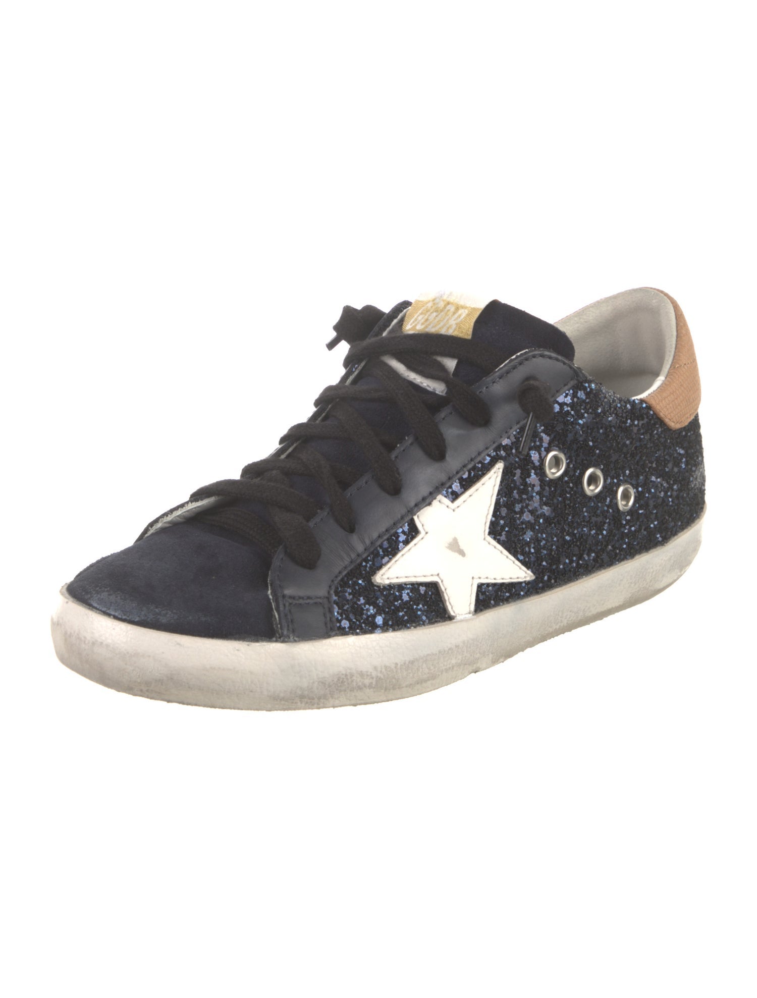 Golden Goose Glitter Colorblock Pattern Sneakers