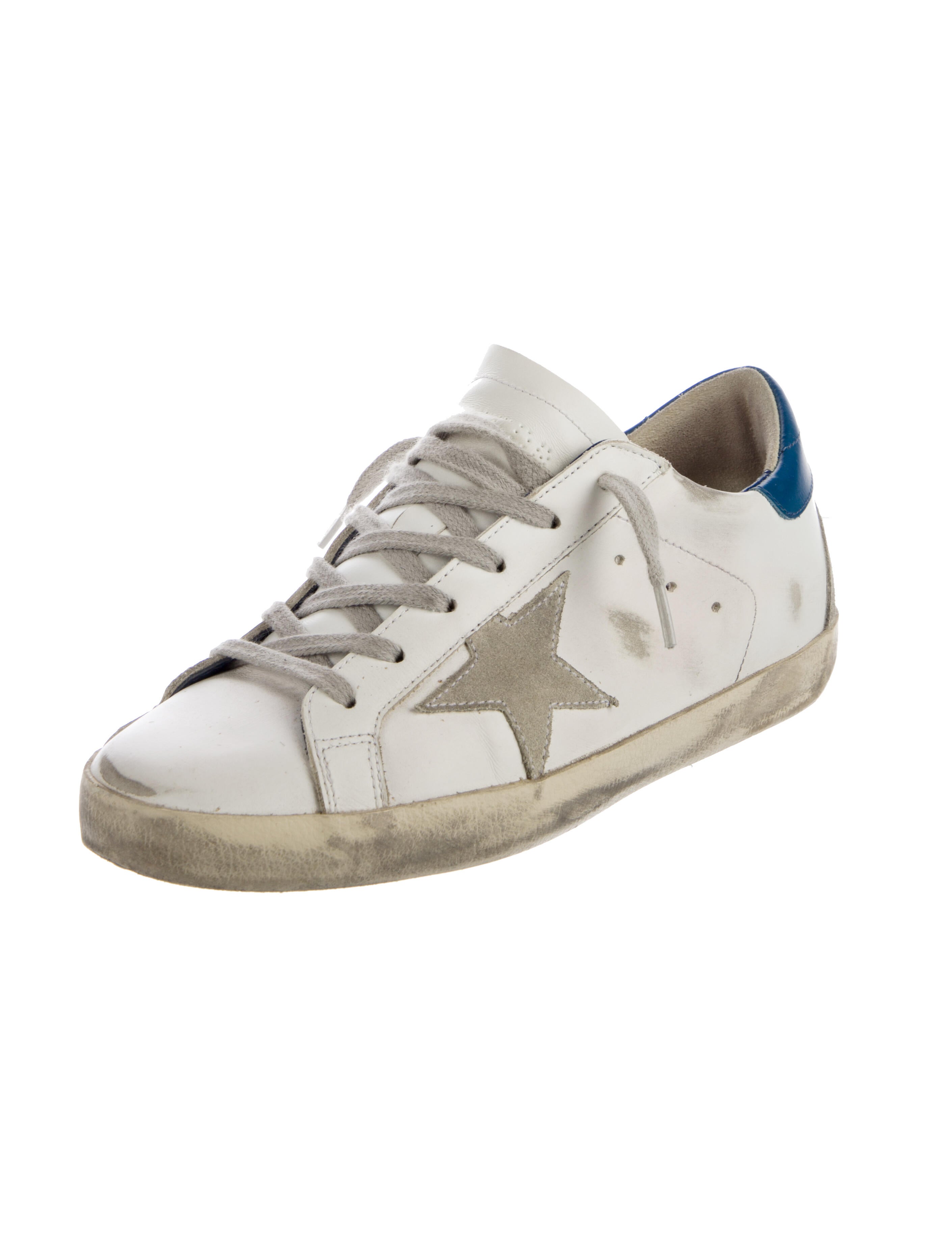 Golden Goose Leather Colorblock Pattern Sneakers