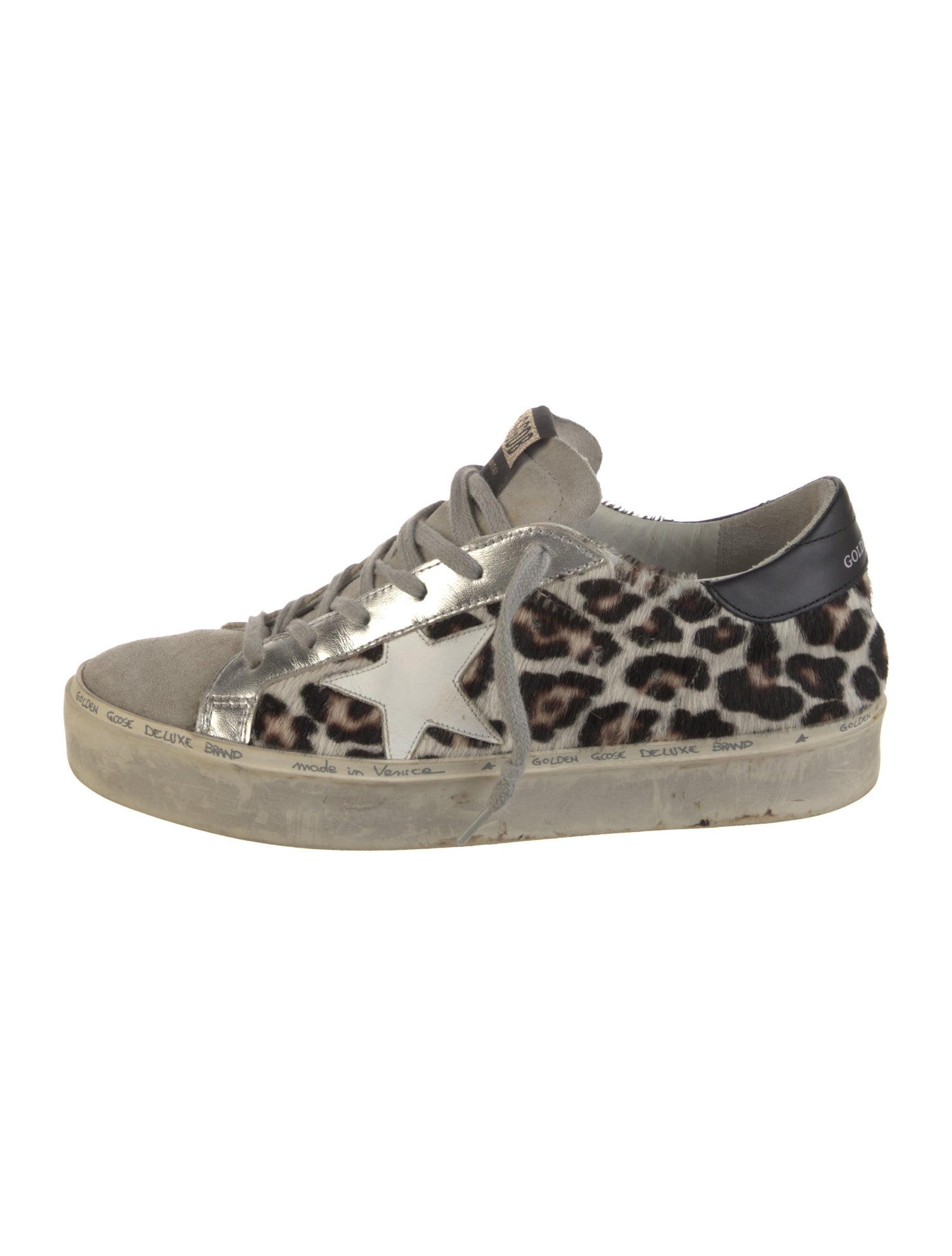 Golden Goose Ponyhair Animal Print Sneakers
