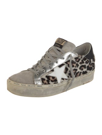 Golden Goose Ponyhair Animal Print Sneakers