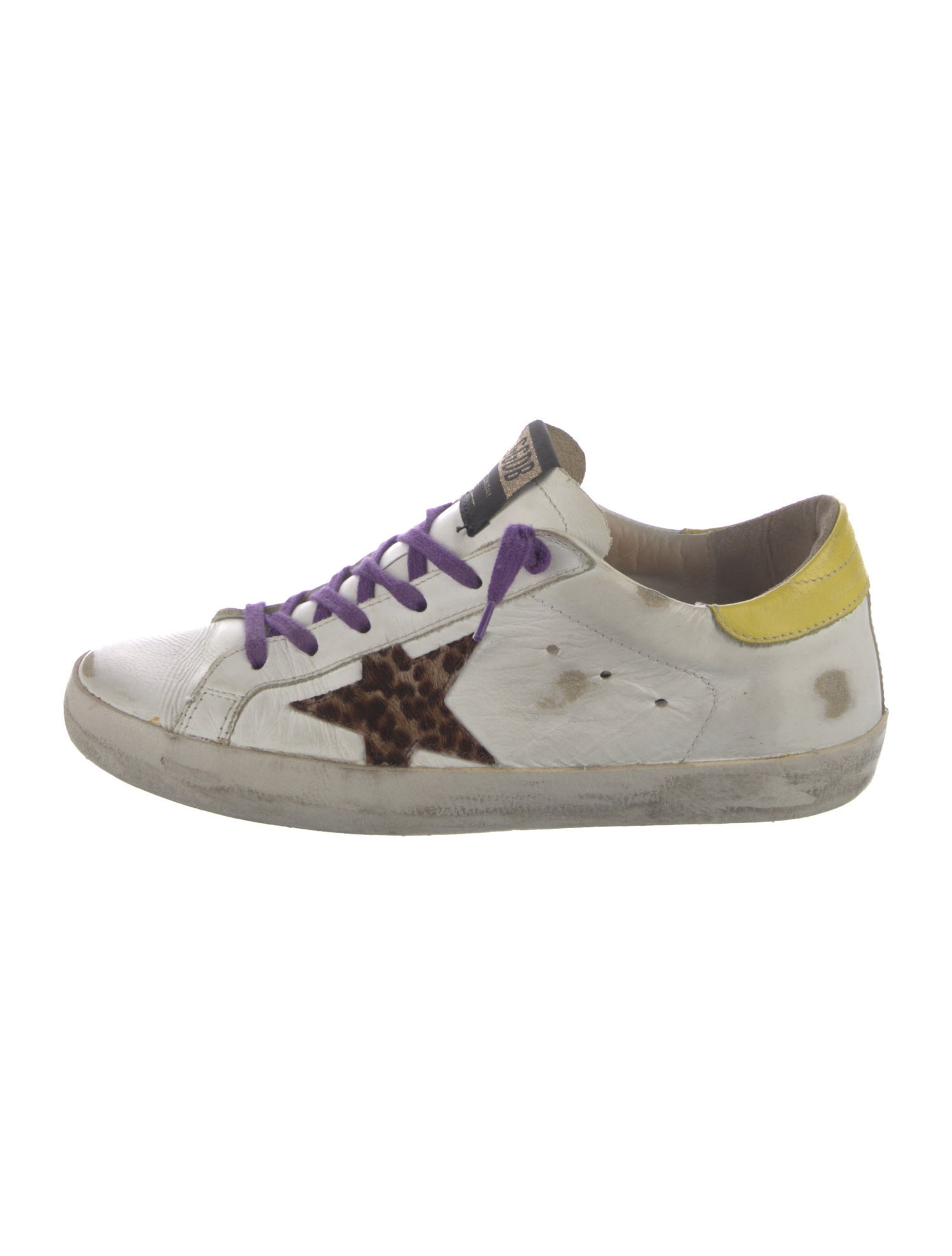 Golden Goose Leather Distressed Accents Sneakers
