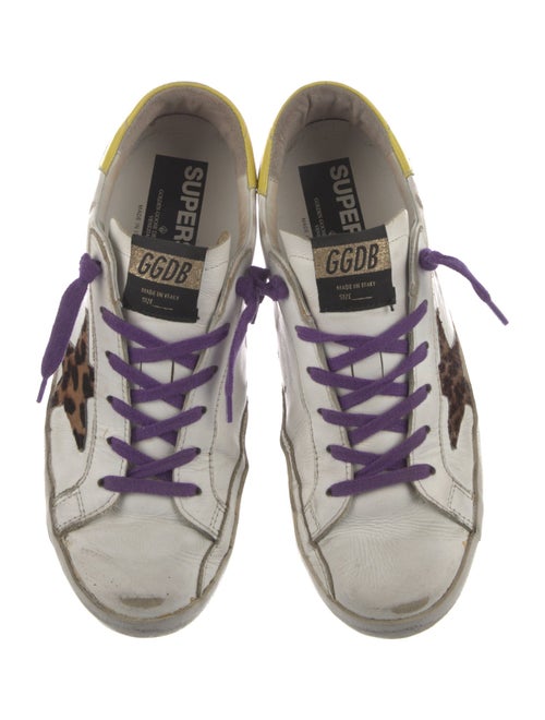 Golden Goose Leather Distressed Accents Sneakers