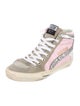 Golden Goose Leather Printed Sneakers