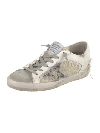 Golden Goose Leather Colorblock Pattern Sneakers