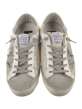 Golden Goose Leather Colorblock Pattern Sneakers