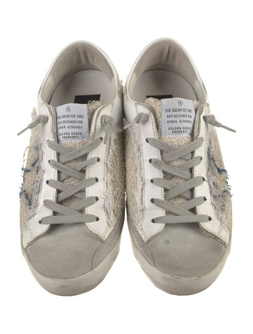 Golden Goose Leather Colorblock Pattern Sneakers