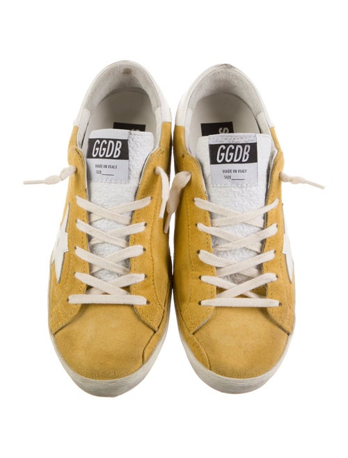 Golden Goose Suede Colorblock Pattern Sneakers