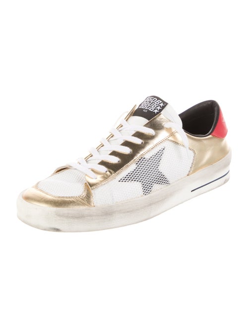 Golden Goose Leather Colorblock Pattern Sneakers