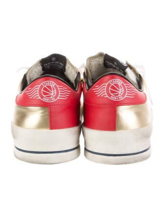 Golden Goose Leather Colorblock Pattern Sneakers