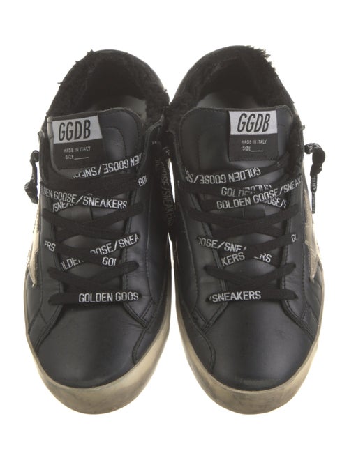Golden Goose Leather Faux Fur Trim Sneakers