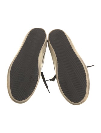 Golden Goose Leather Faux Fur Trim Sneakers