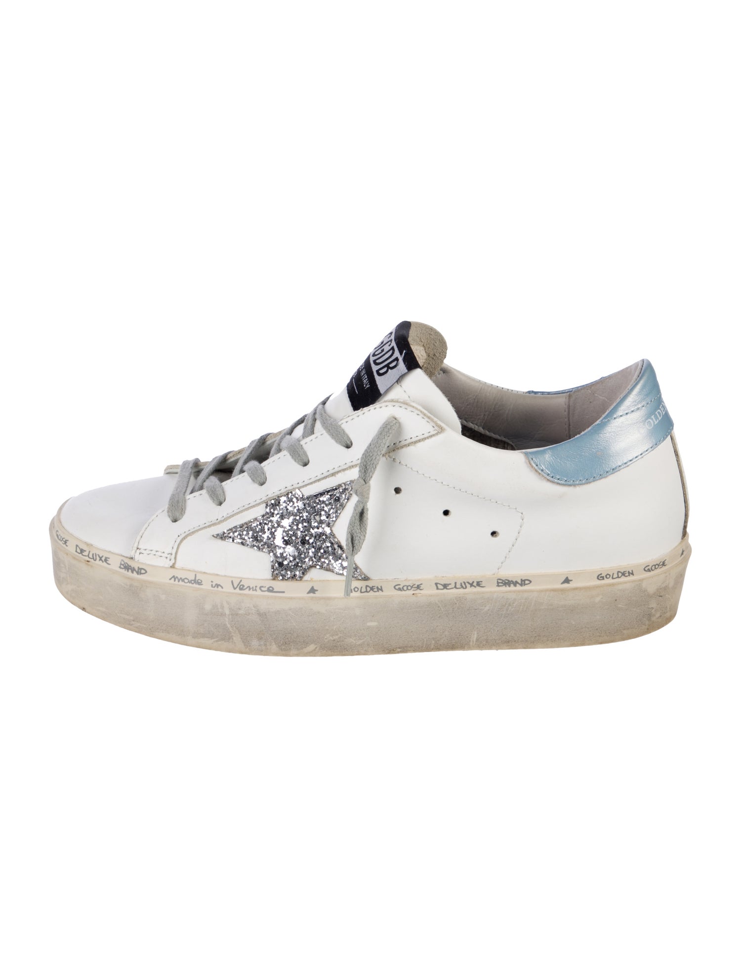 Golden Goose Leather Printed Sneakers