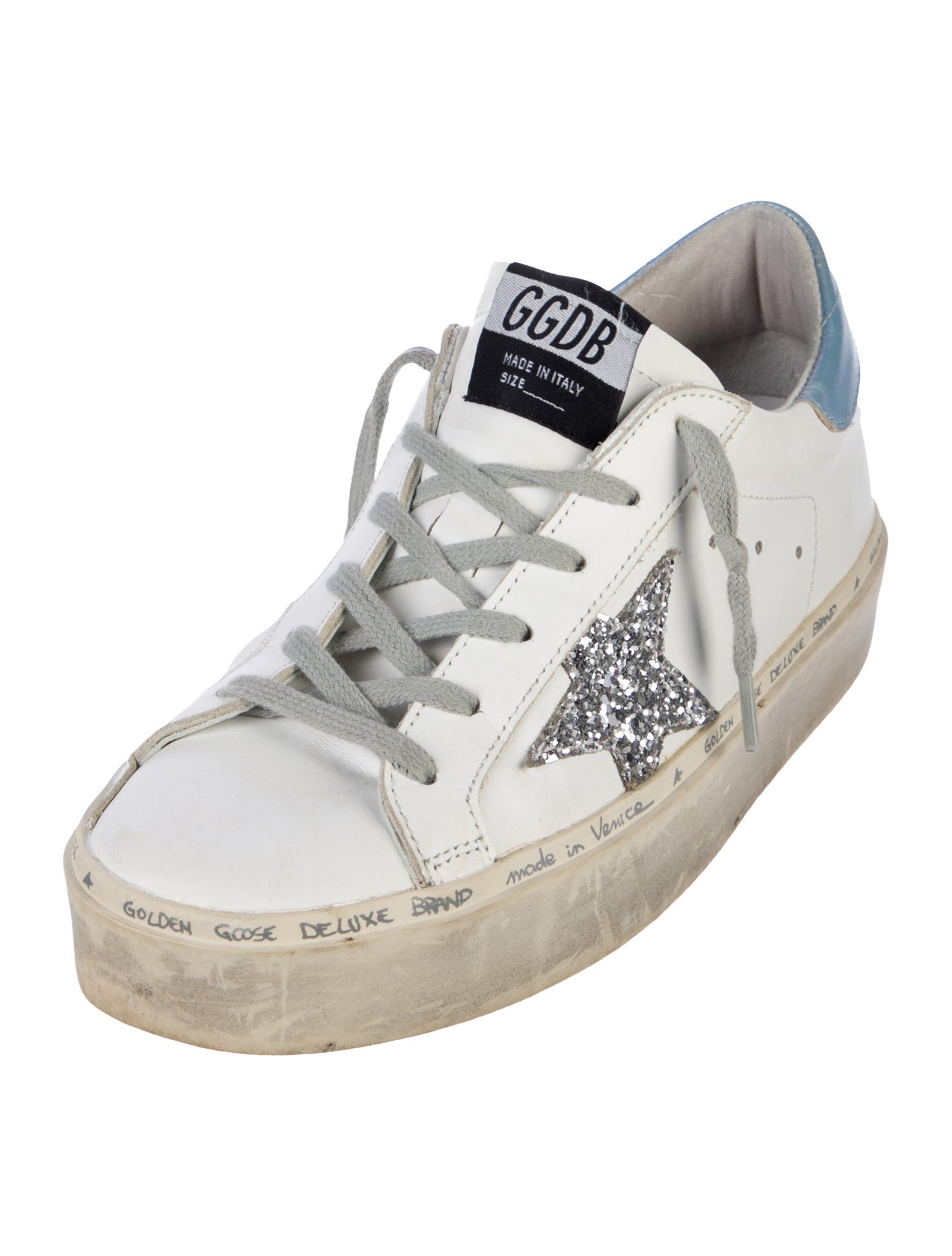 Golden Goose Leather Printed Sneakers