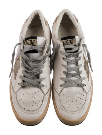 Golden Goose Leather Printed Sneakers