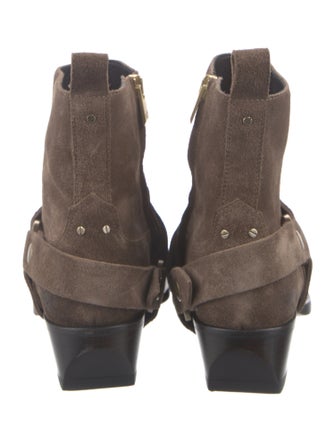 Golden Goose Suede Distressed Accents Moto Boots