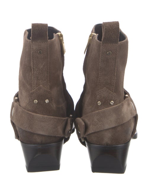 Golden Goose Suede Distressed Accents Moto Boots