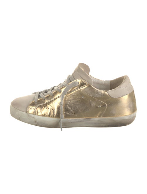 Golden Goose Leather Colorblock Pattern Sneakers