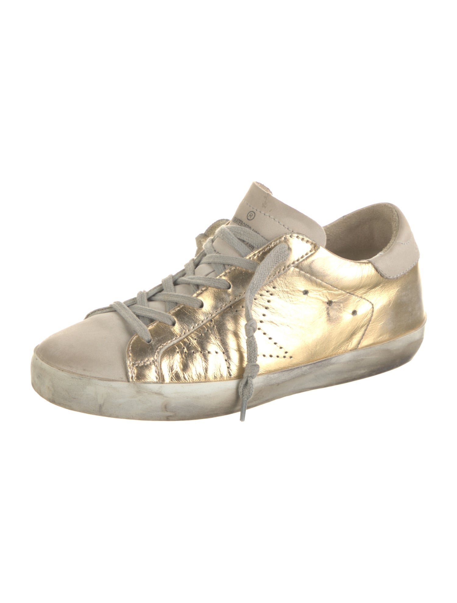 Golden Goose Leather Colorblock Pattern Sneakers