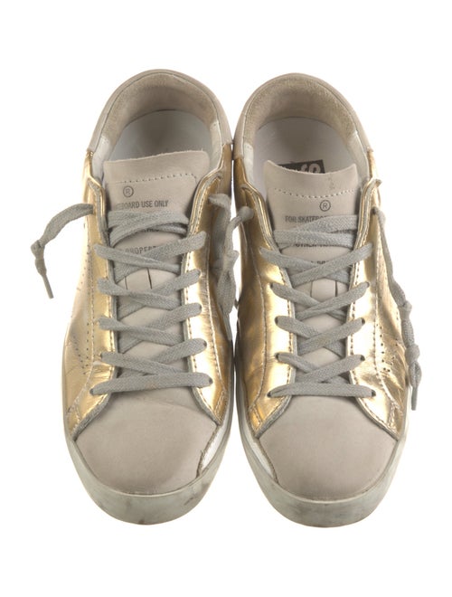 Golden Goose Leather Colorblock Pattern Sneakers