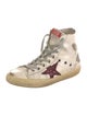 Golden Goose Leather Glitter Accents Sneakers