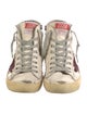 Golden Goose Leather Glitter Accents Sneakers