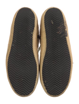 Golden Goose Leather Glitter Accents Sneakers