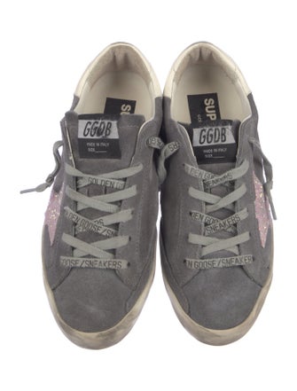 Golden Goose Suede Glitter Accents Sneakers