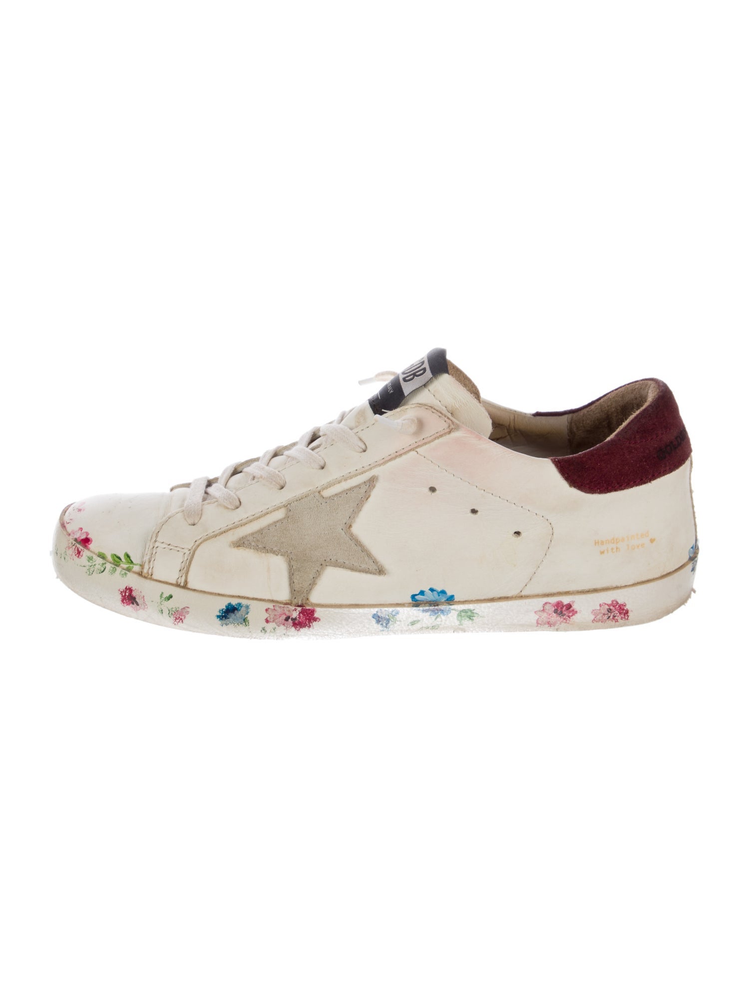 Golden Goose Leather Printed Sneakers
