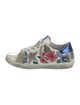 Golden Goose Leather Floral Print Sneakers