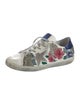 Golden Goose Leather Floral Print Sneakers