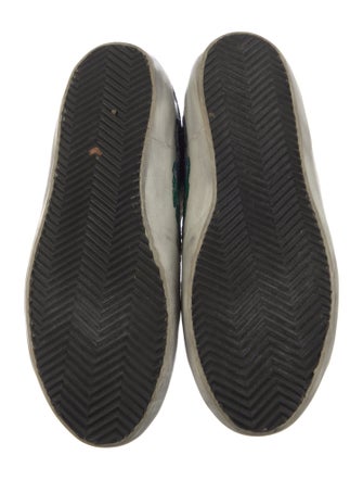 Golden Goose Leather Floral Print Sneakers