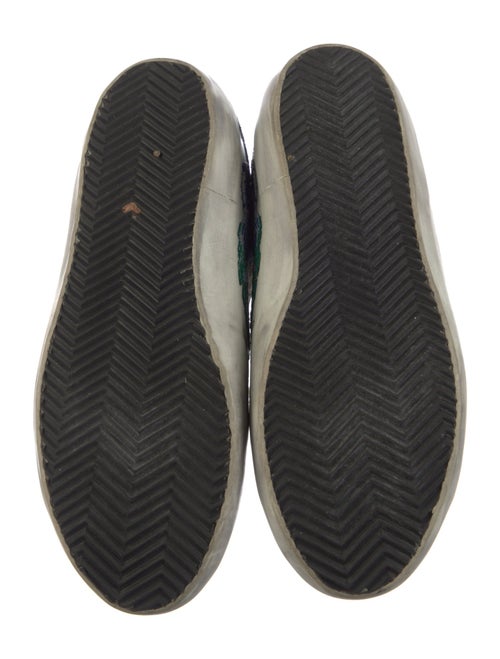 Golden Goose Leather Floral Print Sneakers