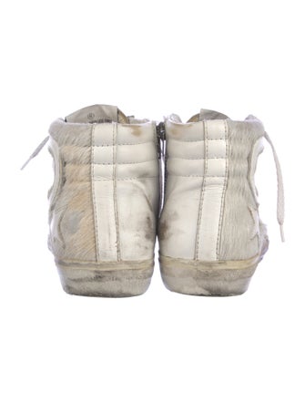 Golden Goose Leather Colorblock Pattern Sneakers