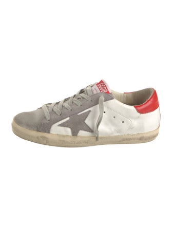 Golden Goose Leather Colorblock Pattern Sneakers