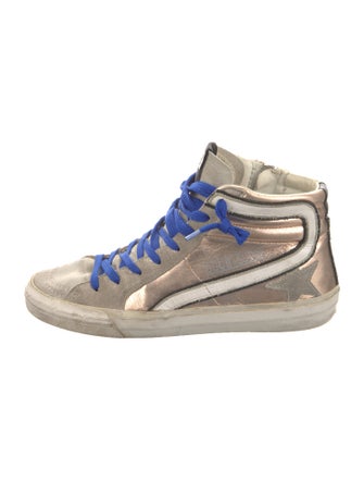 Golden Goose Leather Distressed Accents Sneakers