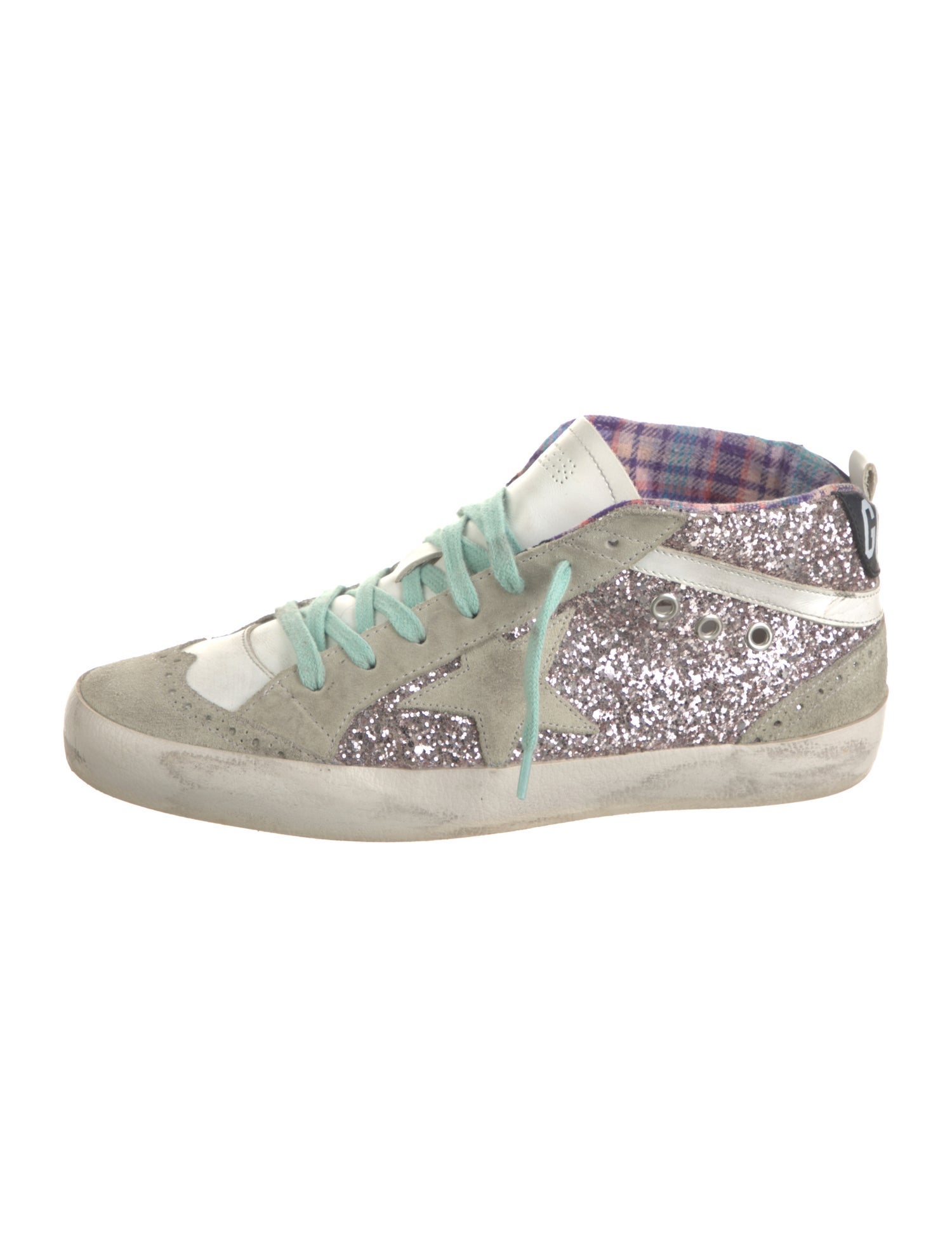 Golden Goose Glitter Colorblock Pattern Sneakers