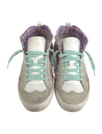 Golden Goose Glitter Colorblock Pattern Sneakers