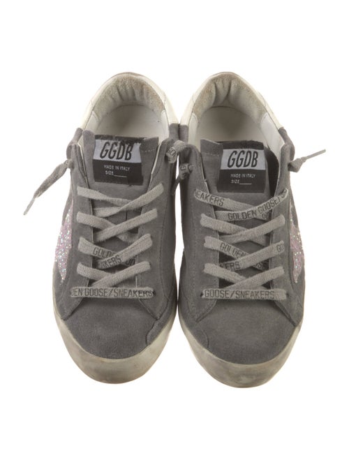 Golden Goose Suede Glitter Accents Sneakers