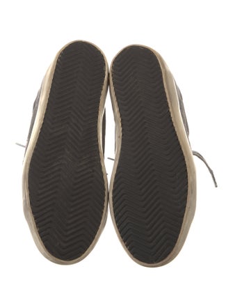 Golden Goose Suede Glitter Accents Sneakers