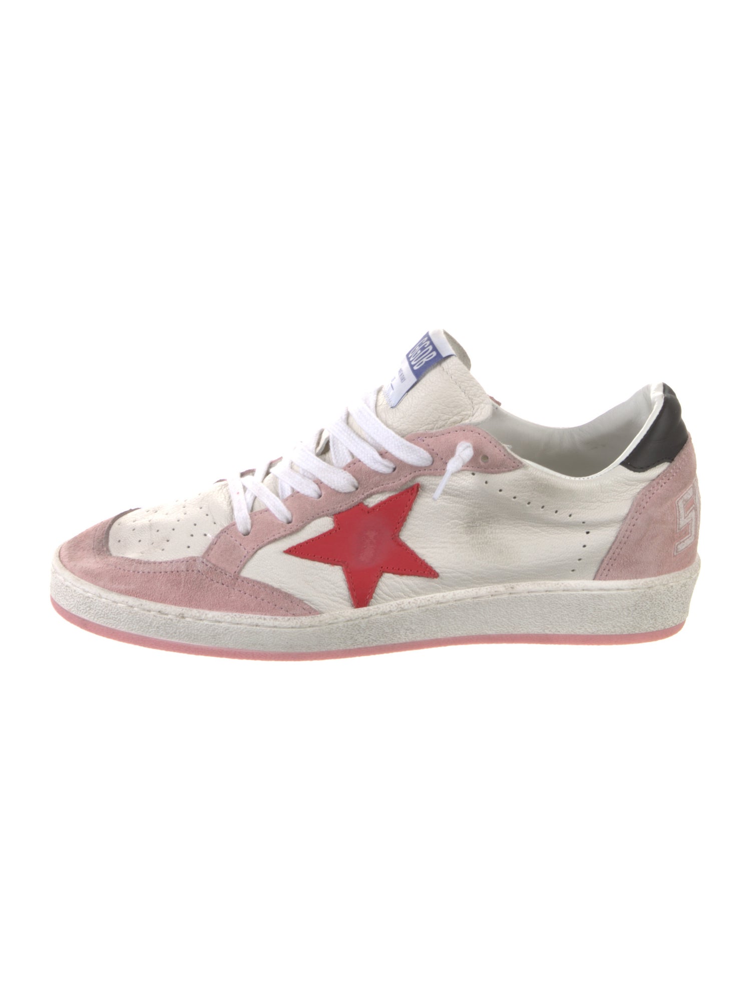 Golden Goose Leather Colorblock Pattern Sneakers