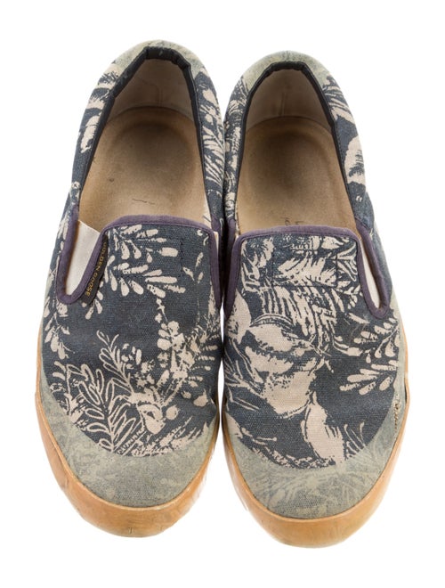 Golden Goose Canvas Floral Print Loafers