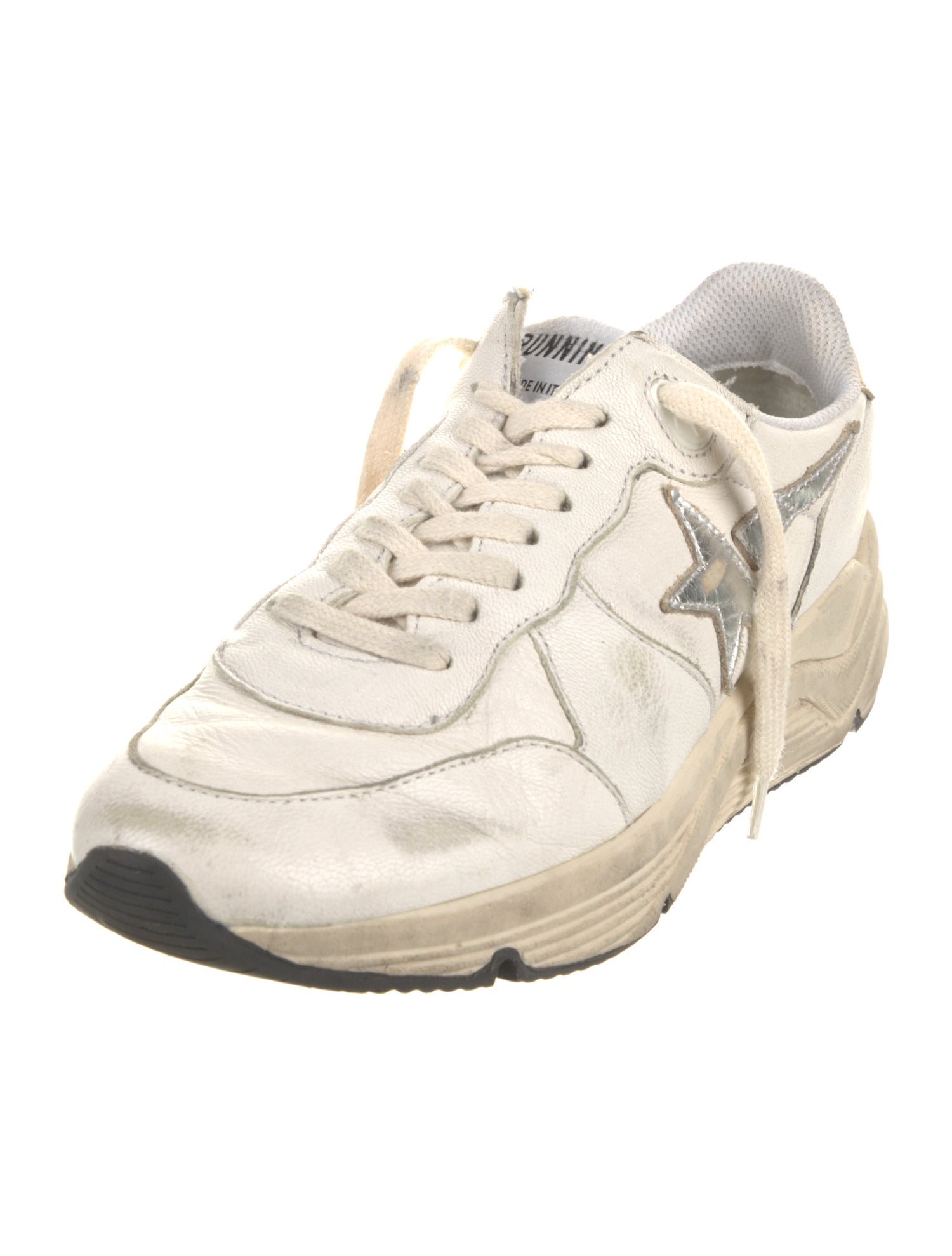 Golden Goose Leather Distressed Accents Sneakers