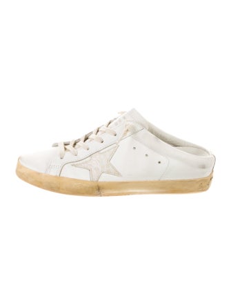 Golden Goose Leather Distressed Accents Sneakers