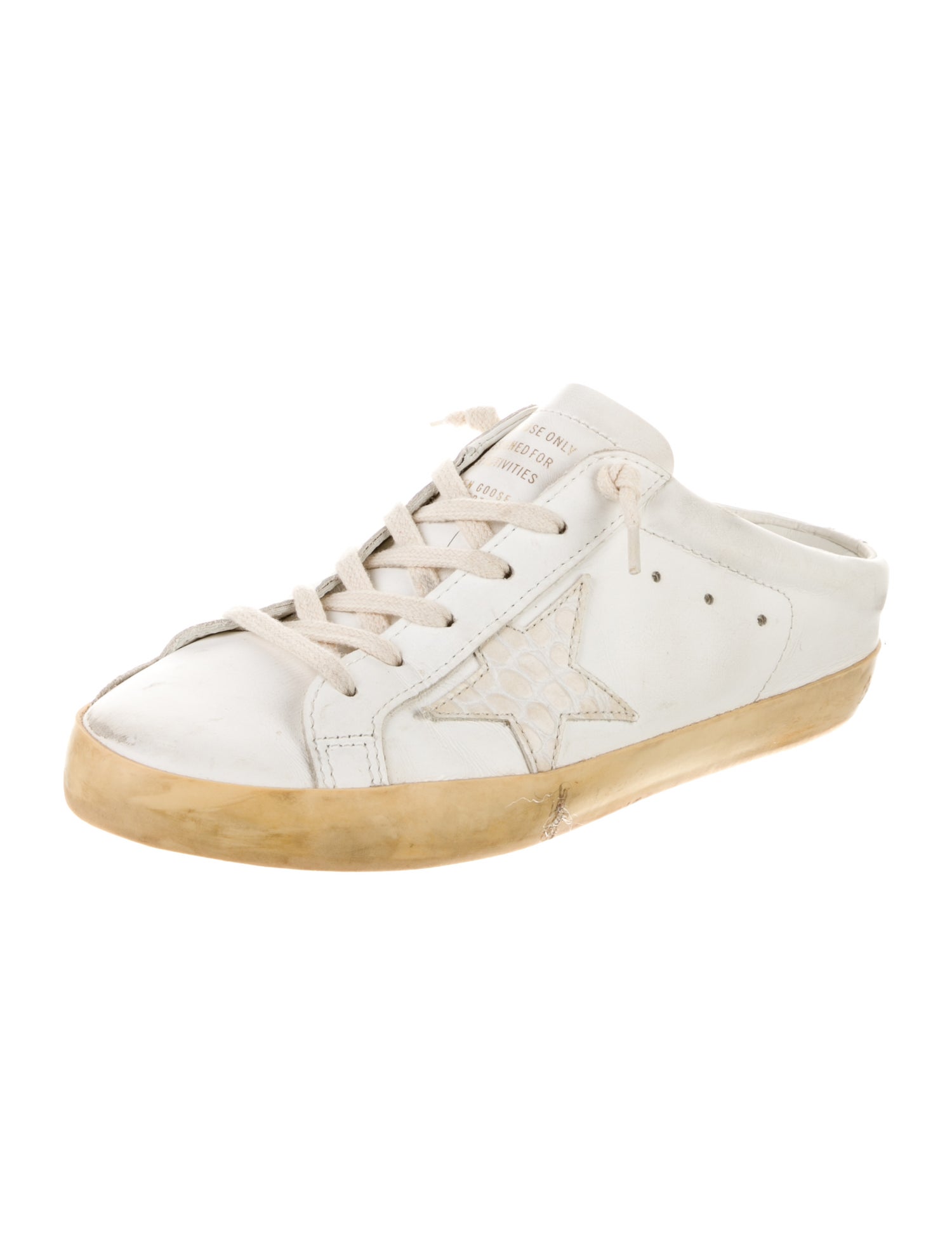 Golden Goose Leather Distressed Accents Sneakers